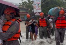 暴雨成灾 苏西多地发生洪水和山体滑坡